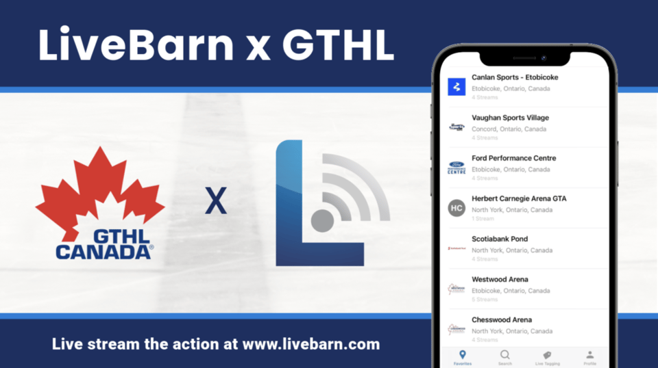 LiveBarn and GTHL Announce New Video Streaming Partnership