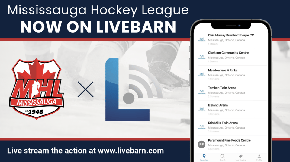 LiveBarn and the Mississauga Hockey League Announce New Video Streaming Partnership